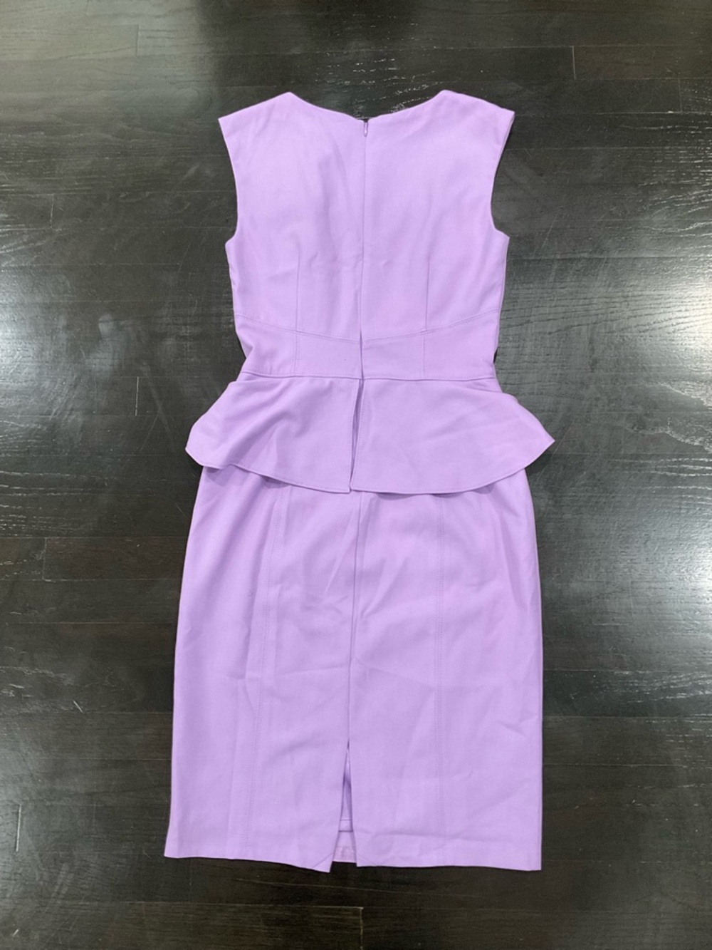 WHITE HOUSE BLACK MARKET LILAC LAVENDER PEPLUM DRESS - Picture 9 of 10